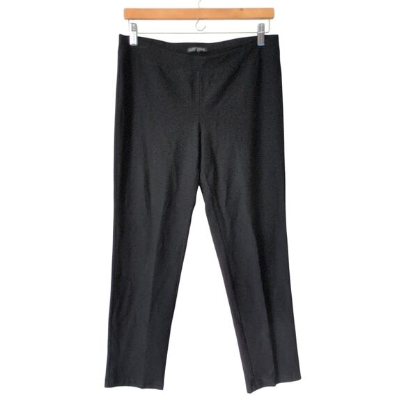Eileen Fisher Black Pull-On Ankle Crop Pants Viscose Trouser Size Small 30x27 - Picture 1 of 7